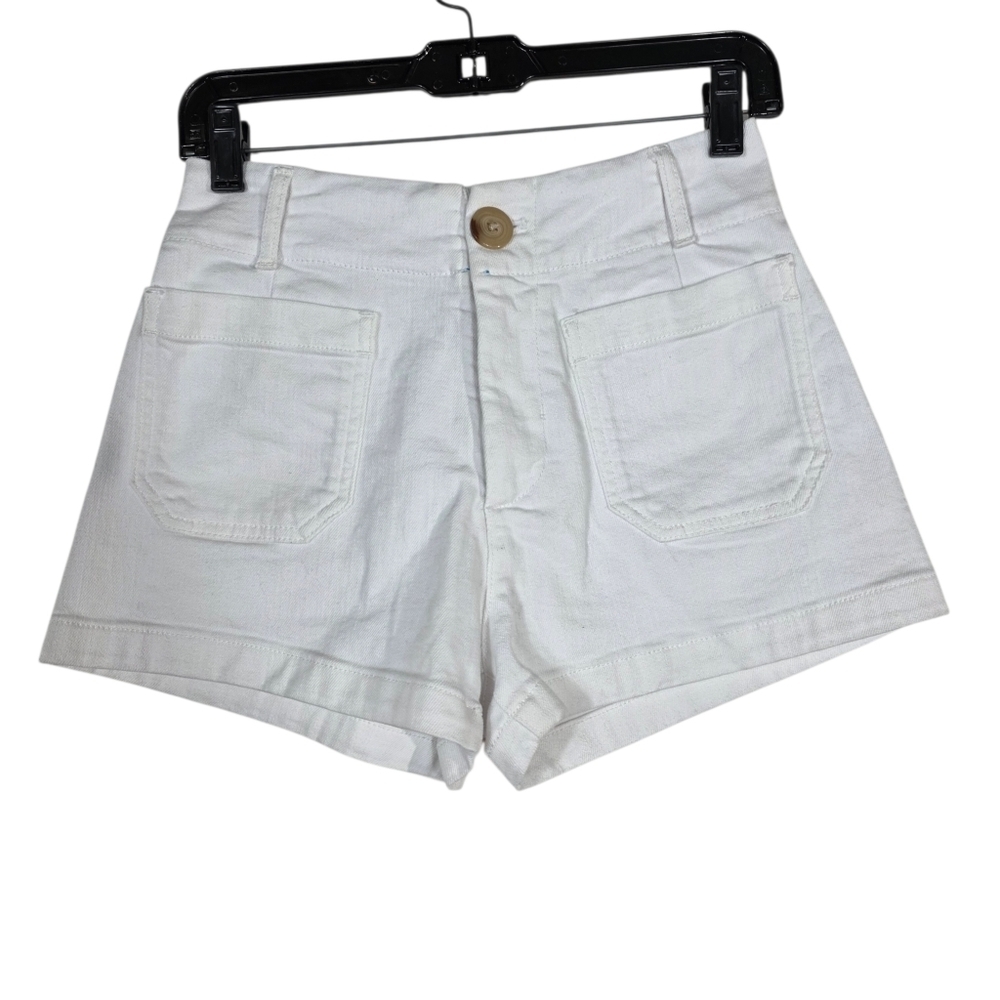 Anthropologie Maeve The Colette  High Waist White Shorts